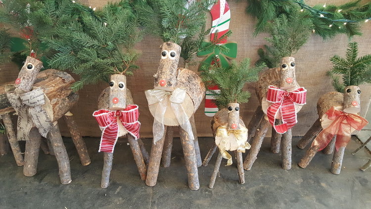 Tanaka Farms Christmas art from their trees